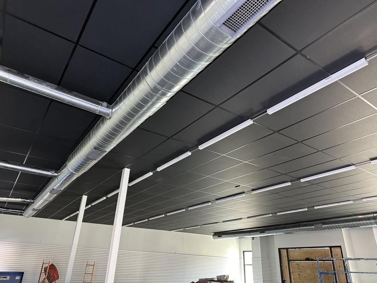 Black ceiling tiles